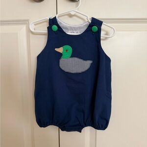 Navy Blue Romper with Duck Design